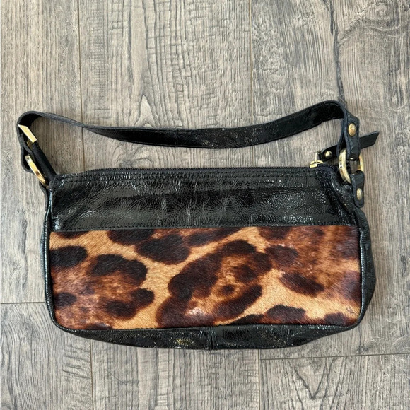 Regina Schrecker Y2K Italian Genuine Cowhide Leather Small Handbag - Picture 2 of 3